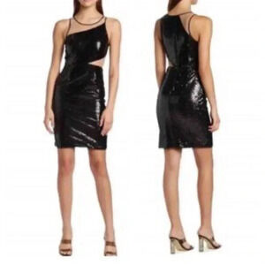 NWT $795 TOCCIN NY Sequin Cutout Mini Dress